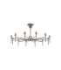 Baldwin 93cm Telescopic/Semi Flush Curved Cone Glass (U) 12 Light G9 Polished Chrome/Iridescent/Opal-9