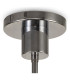 Baldwin 93cm Telescopic/Semi Flush Curved Cone Glass (U) 12 Light G9 Polished Chrome/Iridescent/Opal-10