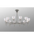 Baldwin 93cm Telescopic/Semi Flush Curved Cone Glass (U) 12 Light G9 Polished Chrome/Iridescent/Opal-14