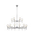 Baldwin 113cm 2-Tier Pendant Curved Cone Glass (U) 20 Light G9 Polished Chrome/Iridescent/Opal-1