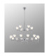 Baldwin 113cm 2-Tier Pendant Curved Cone Glass (U) 20 Light G9 Polished Chrome/Iridescent/Opal-3