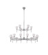 Baldwin 113cm 2-Tier Pendant Curved Cone Glass (U) 20 Light G9 Polished Chrome/Iridescent/Opal-4