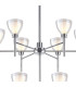 Baldwin 113cm 2-Tier Pendant Curved Cone Glass (U) 20 Light G9 Polished Chrome/Iridescent/Opal-6