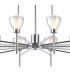 Baldwin 113cm 2-Tier Pendant Curved Cone Glass (U) 20 Light G9 Polished Chrome/Iridescent/Opal-7