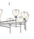 Baldwin 113cm 2-Tier Pendant Curved Cone Glass (U) 20 Light G9 Polished Chrome/Iridescent/Opal-8