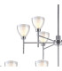 Baldwin 113cm 2-Tier Pendant Curved Cone Glass (U) 20 Light G9 Polished Chrome/Iridescent/Opal-9