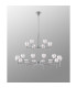 Baldwin 113cm 2-Tier Pendant Curved Cone Glass (U) 20 Light G9 Polished Chrome/Iridescent/Opal-16