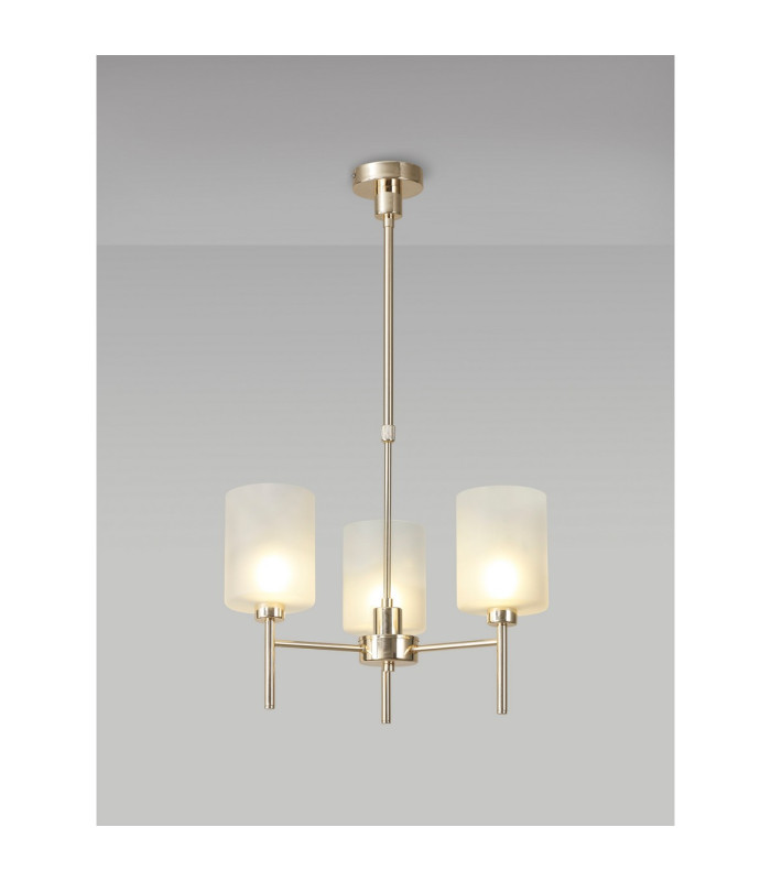 Baldwin 52cm Telescopic/Semi Flush 3 x G9 French Gold/Frosted Type B Shade-3