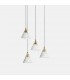 LED 4 Light Dome Cluster Ceiling Pendant Gold Matt White 0-10V Dimming 31cm 2075lm 2700K - 1