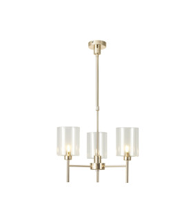Baldwin 52cm Telescopic/Semi Flush 3 x G9 French Gold/Clear Type B Shade-1