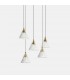LED 5 Light Dome Cluster Ceiling Pendant Gold Matt White 0-10V Dimming 31cm 2590lm 2700K - 1