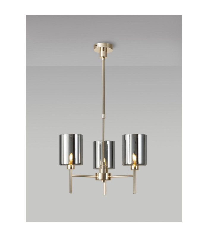 Baldwin 52cm Telescopic/Semi Flush 3 x G9 French Gold/Chrome Type B Shade-3