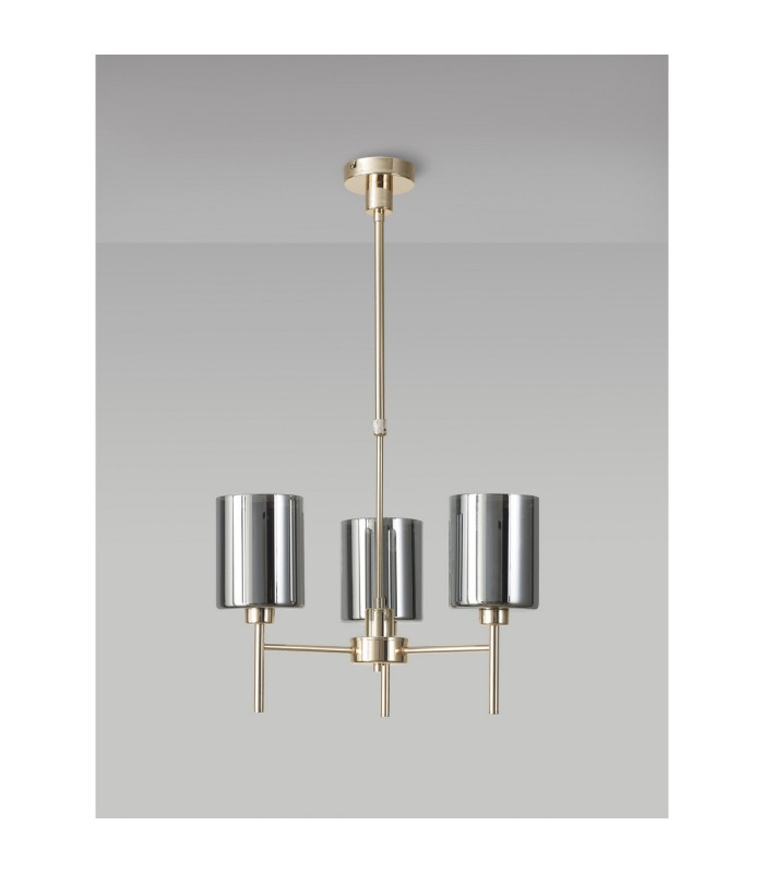 Baldwin 52cm Telescopic/Semi Flush 3 x G9 French Gold/Chrome Type B Shade-11