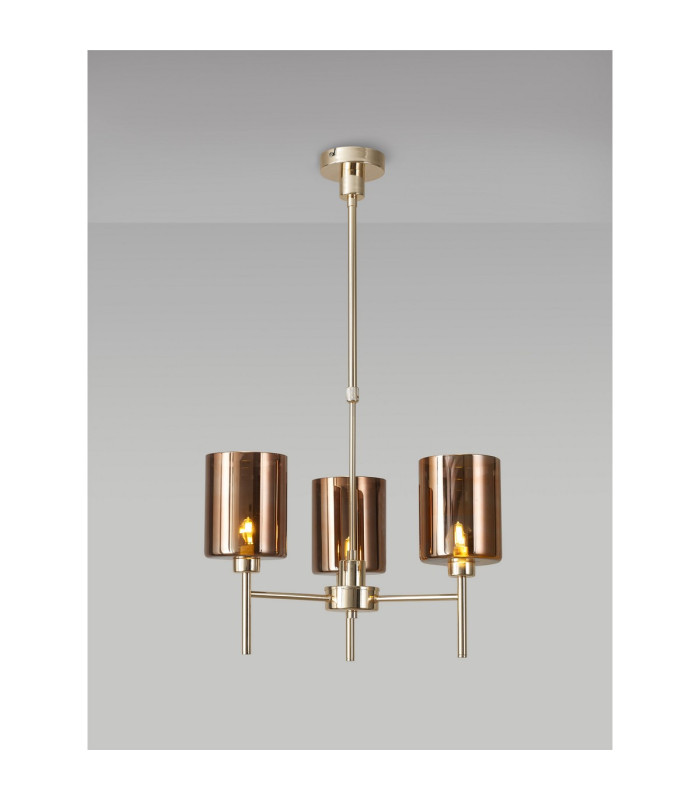 Baldwin 52cm Telescopic/Semi Flush 3 x G9 French Gold/Copper Type B Shade-3