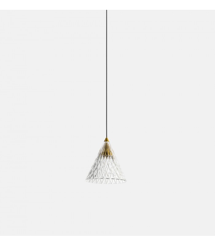 LED 1 Light Dome Ceiling Pendant Gold Matt White 8.5cm 725lm 2700K - 1