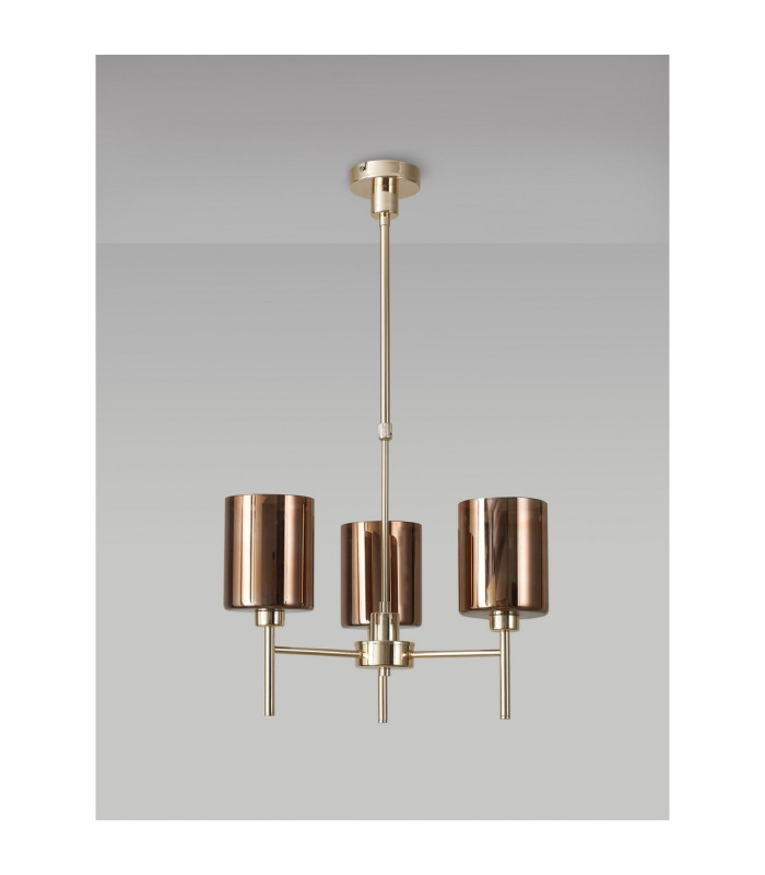 Baldwin 52cm Telescopic/Semi Flush 3 x G9 French Gold/Copper Type B Shade-11
