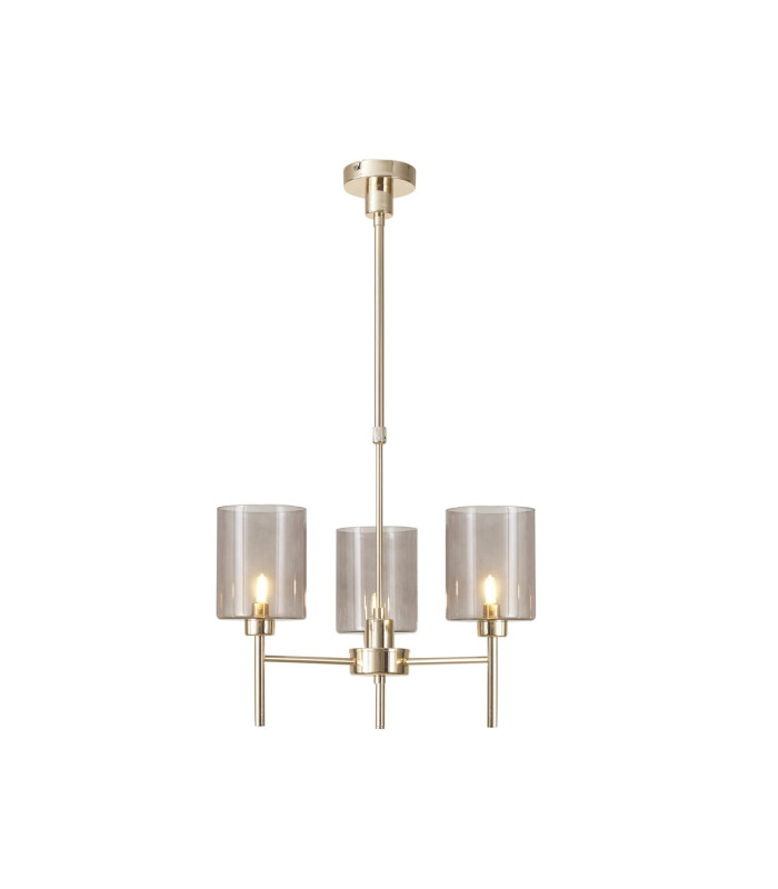 Baldwin 52cm Telescopic/Semi Flush 3 x G9 French Gold/Smoked Type B Shade-1