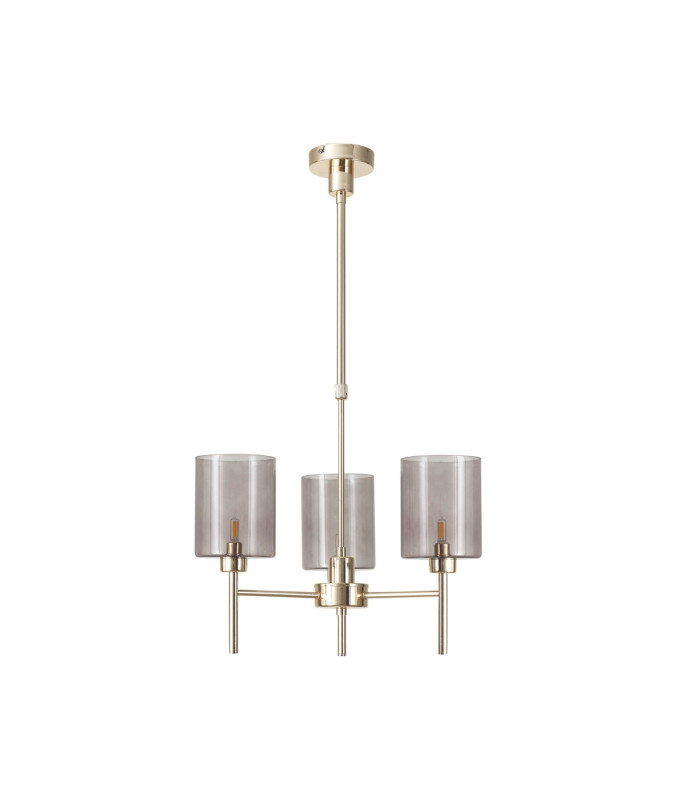 Baldwin 52cm Telescopic/Semi Flush 3 x G9 French Gold/Smoked Type B Shade-4