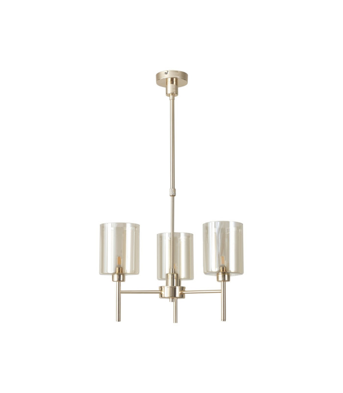 Baldwin 52cm Telescopic/Semi Flush 3 x G9 French Gold/Cognac Type B Shade-4