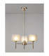 Baldwin 55cm Telescopic/Semi Flush 3 x G9 French Gold/Frosted Type C Shade-3