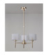 Baldwin 55cm Telescopic/Semi Flush 3 x G9 French Gold/Frosted Type C Shade-11
