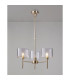 Baldwin 55cm Telescopic/Semi Flush 3 x G9 French Gold/Clear Type C Shade-3