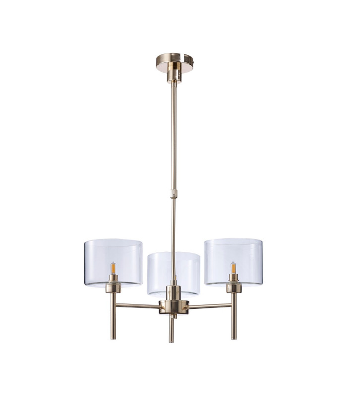 Baldwin 55cm Telescopic/Semi Flush 3 x G9 French Gold/Clear Type C Shade-4