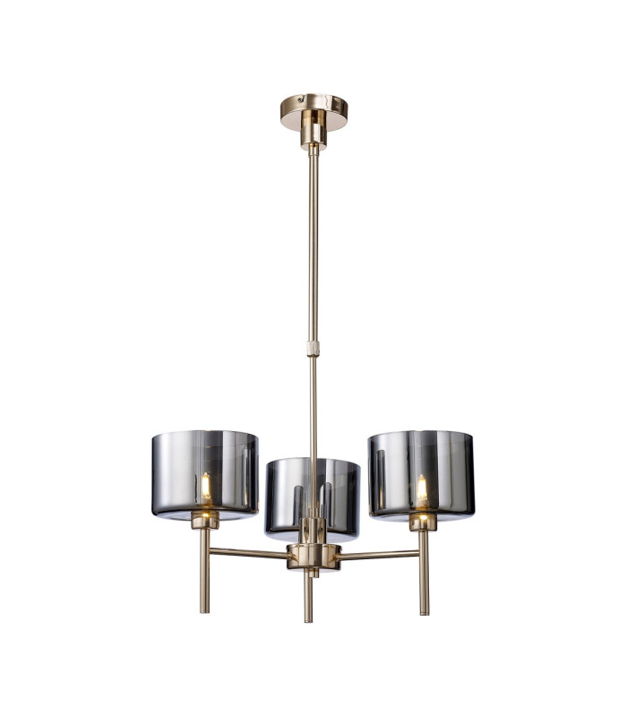Baldwin 55cm Telescopic/Semi Flush 3 x G9 French Gold/Chrome Type C Shade-1