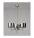 Baldwin 55cm Telescopic/Semi Flush 3 x G9 French Gold/Chrome Type C Shade-3
