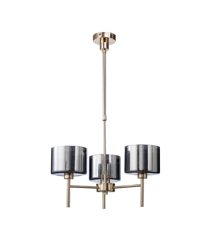 Baldwin 55cm Telescopic/Semi Flush 3 x G9 French Gold/Chrome Type C Shade-4