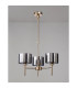 Baldwin 55cm Telescopic/Semi Flush 3 x G9 French Gold/Chrome Type C Shade-11