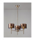 Baldwin 55cm Telescopic/Semi Flush 3 x G9 French Gold/Copper Type C Shade-3