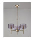 Baldwin 55cm Telescopic/Semi Flush 3 x G9 French Gold/Smoked Type C Shade-11