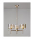 Baldwin 55cm Telescopic/Semi Flush 3 x G9 French Gold/Cognac Type C Shade-3