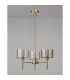 Baldwin 55cm Telescopic/Semi Flush 3 x G9 French Gold/Cognac Type C Shade-11