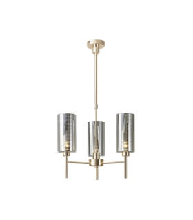 Baldwin 50cm Telescopic/Semi Flush 3 x G9 French Gold/Chrome Lined Type A Shade-1