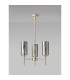 Baldwin 50cm Telescopic/Semi Flush 3 x G9 French Gold/Chrome Lined Type A Shade-11