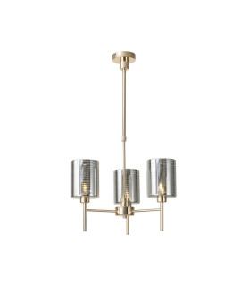 Baldwin 52cm Telescopic/Semi Flush 3 x G9 French Gold/Chrome Lined Type B Shade-1