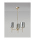 Baldwin 52cm Telescopic/Semi Flush 3 x G9 French Gold/Chrome Lined Type B Shade-11