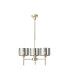 Baldwin 55cm Telescopic/Semi Flush 3 x G9 French Gold/Chrome Lined Type C Shade-1