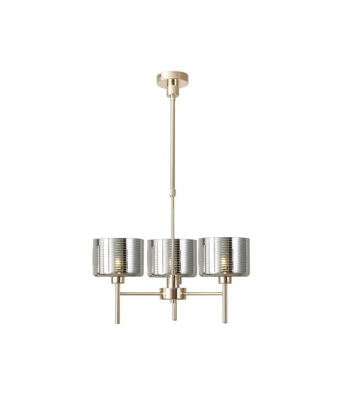 Baldwin 55cm Telescopic/Semi Flush 3 x G9 French Gold/Chrome Lined Type C Shade-1
