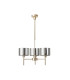 Baldwin 55cm Telescopic/Semi Flush 3 x G9 French Gold/Chrome Lined Type C Shade-4
