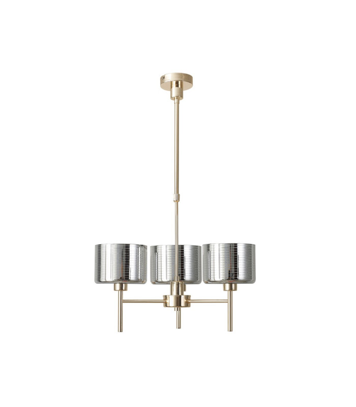 Baldwin 55cm Telescopic/Semi Flush 3 x G9 French Gold/Chrome Lined Type C Shade-4