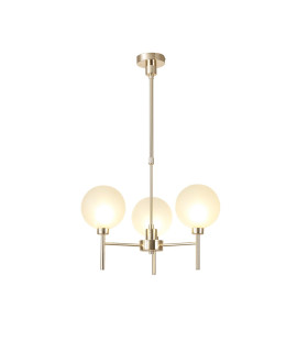 Baldwin 54cm Telescopic/Semi Flush 3 x G9 French Gold/Frosted Type G Shade-1