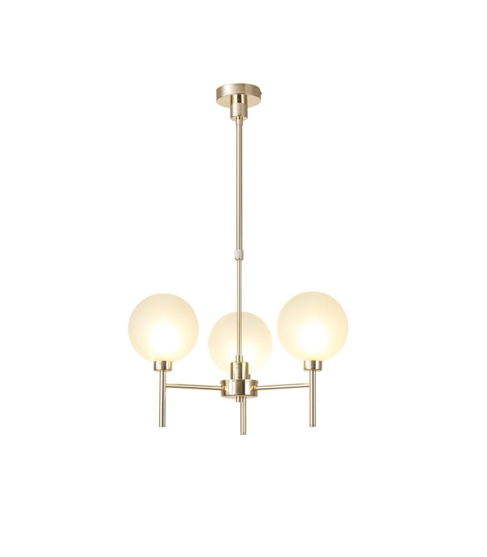 Baldwin 54cm Telescopic/Semi Flush 3 x G9 French Gold/Frosted Type G Shade-1