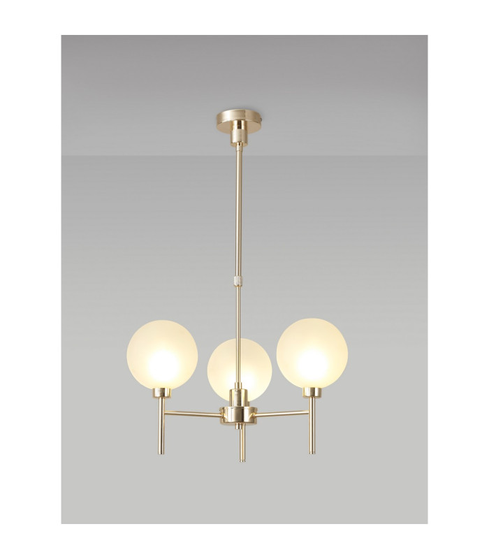 Baldwin 54cm Telescopic/Semi Flush 3 x G9 French Gold/Frosted Type G Shade-3