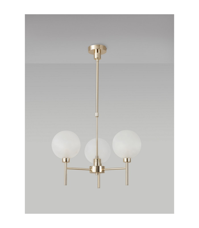 Baldwin 54cm Telescopic/Semi Flush 3 x G9 French Gold/Frosted Type G Shade-10