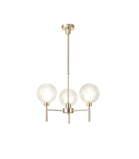 Baldwin 54cm Telescopic/Semi Flush 3 x G9 French Gold/Clear/Frosted Type G Shade-1