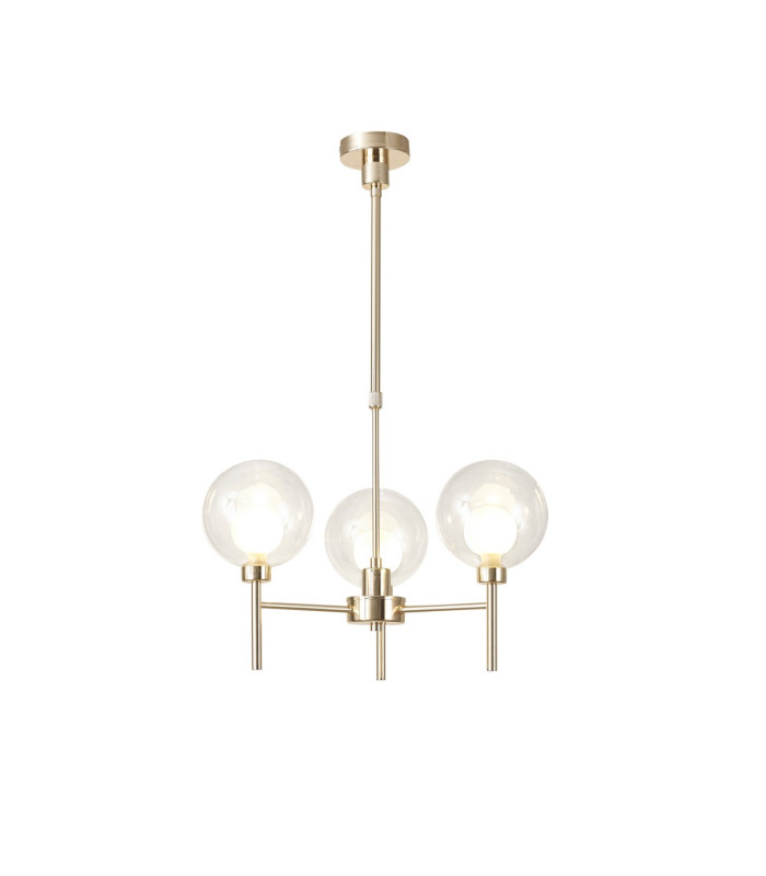 Baldwin 54cm Telescopic/Semi Flush 3 x G9 French Gold/Clear/Frosted Type G Shade-1