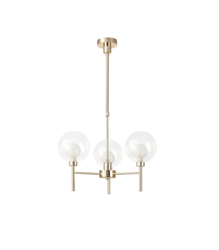 Baldwin 54cm Telescopic/Semi Flush 3 x G9 French Gold/Clear/Frosted Type G Shade-4